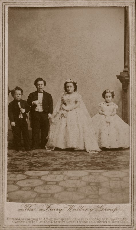 Wedding photograph of Charles Sherwood Stratton, American entertainer known as General Tom Thumb, and his wife, Lavinia Warren by American Photographer (after)