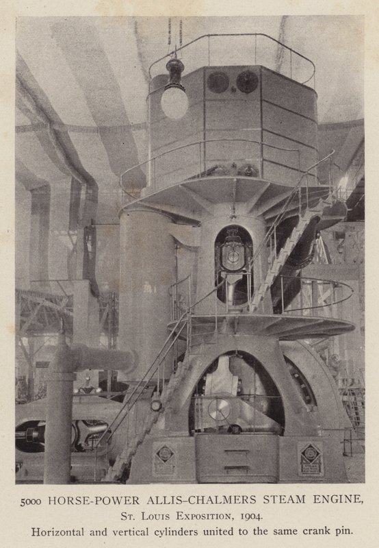 5000 Horse-Power Allis-Chalmers Steam Engine, St Louis Exposition by American Photographer