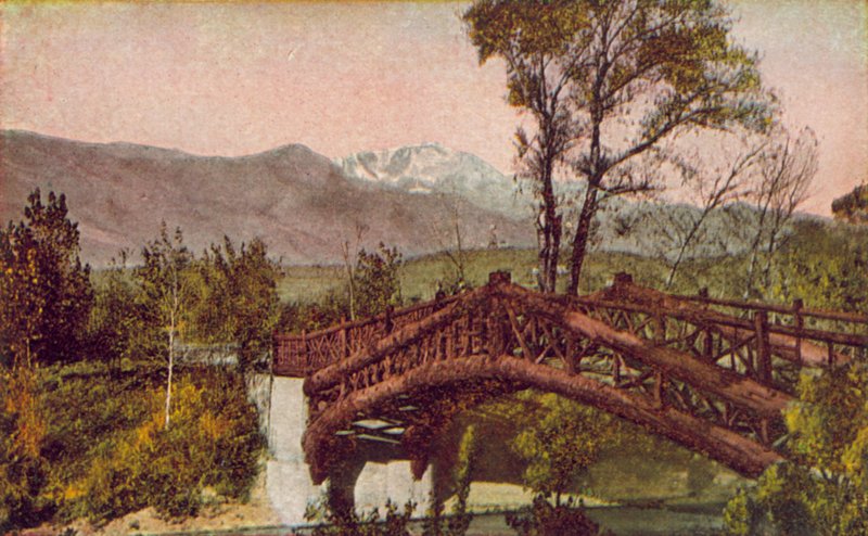 A Vista of Pikes Peak from Monument Valley Park, Colorado Springs, Colorado by American Photographer