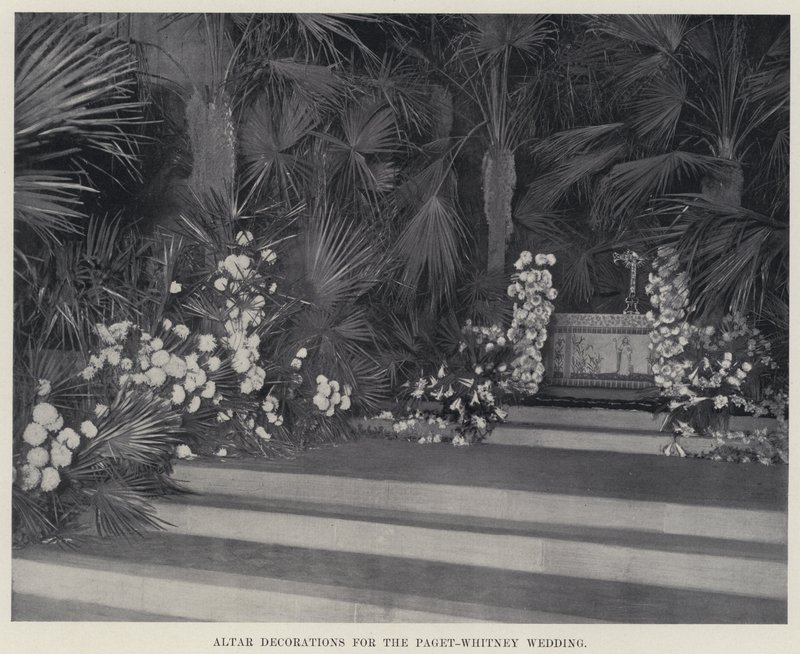 Altar Decorations for the Paget-Whitney Wedding by American Photographer