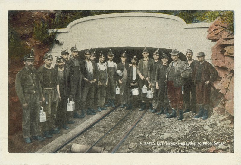American Coal Mining: A Happy Lot, Miners Returning from Work by American Photographer