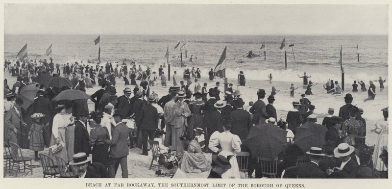 Beach at Far Rockaway, the Southernmost Limit of the Borough of Queens by American Photographer