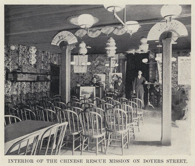 Interior of the Chinese Rescue Mission on Doyers Street by American Photographer