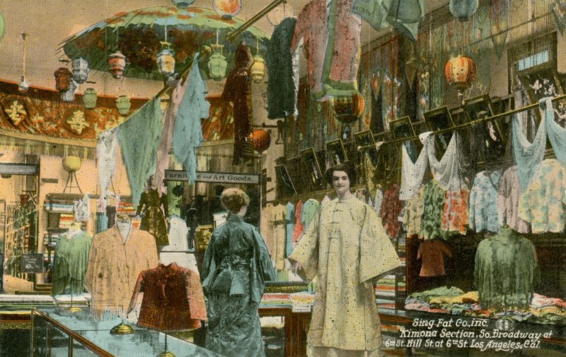 Kimono section, Sing Fat store, Los Angeles, California, USA by American Photographer