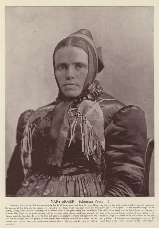 Mary Moser, German Peasant by American Photographer