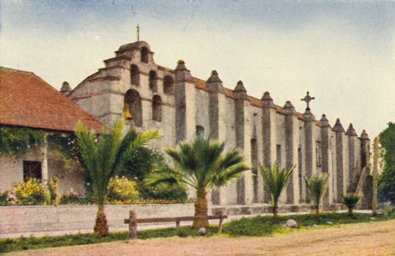 Mission San Gabriel Near Los Angeles by American Photographer