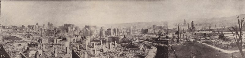 Panorama of the Skeleton City from Nob Hill by American Photographer