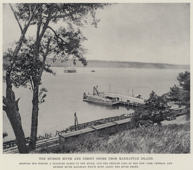 The Hudson River and Jersey Shore from Manhattan Island by American Photographer