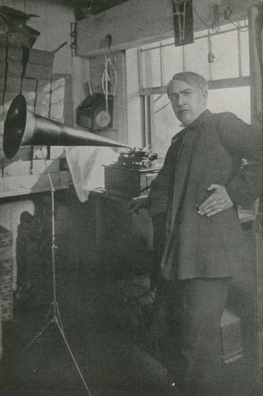Thomas Edison in his workshop by American Photographer