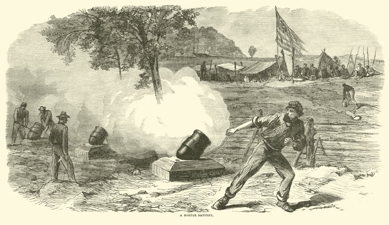 A Mortar Battery, June 1864 by American School
