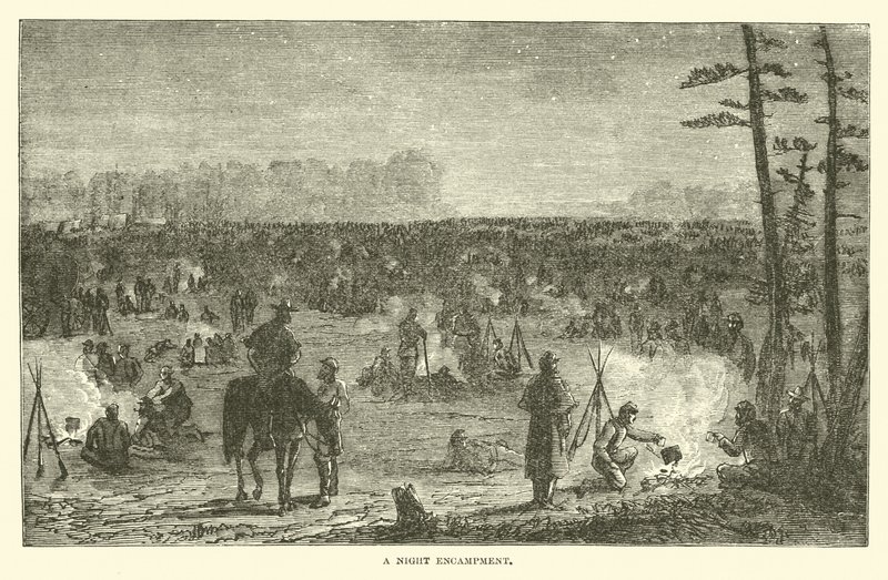 A night encampment, December 1862 by American School