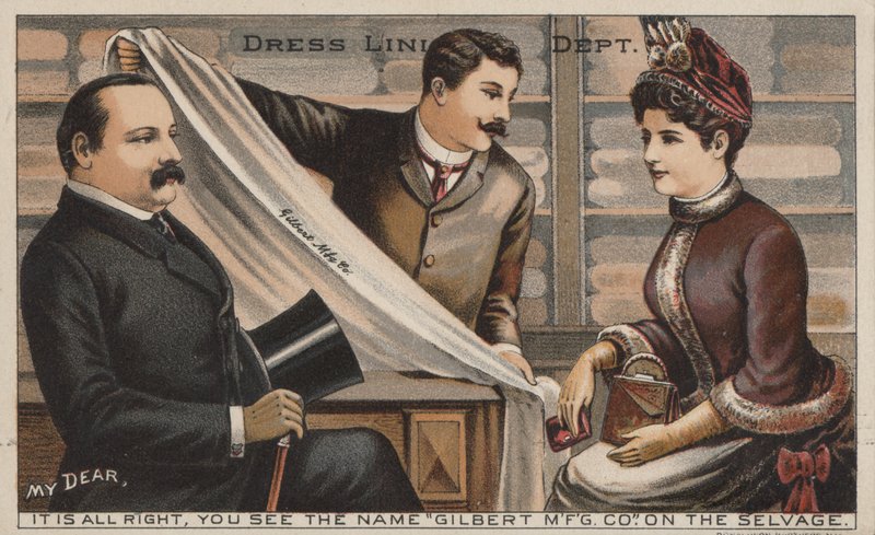Advertisement for Gilbert Manufacturing Company Cloth by American School
