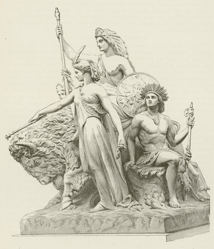 America, from the group in marble by John Bell by American School
