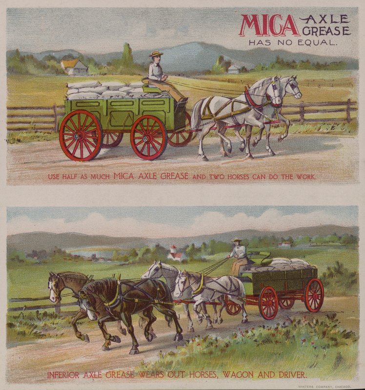American Trade Card Advertising Mica Axle Grease by American School