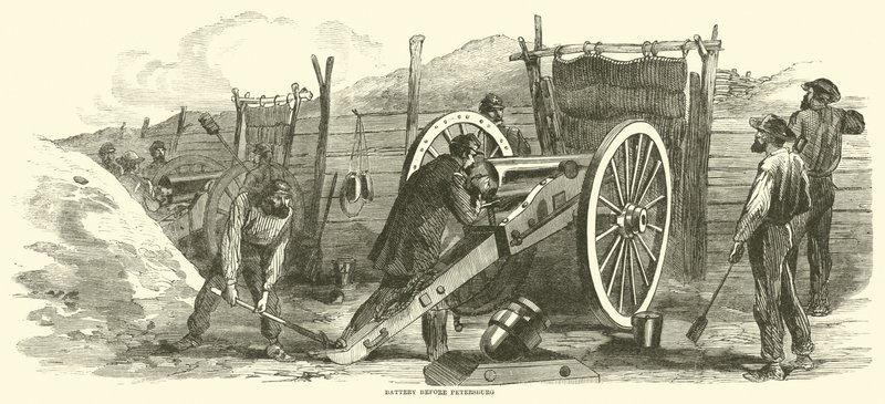 Battery Before Petersburg, June 1864 by American School