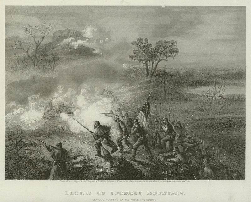 Battle of Lookout Mountain, 1863 by American School