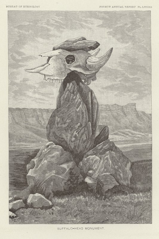 Buffalo-Head Monument by American School