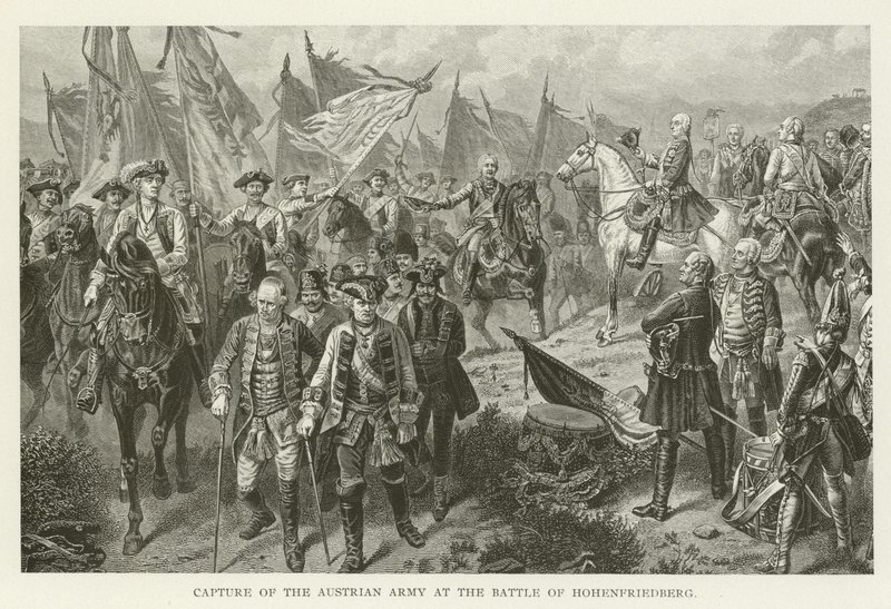 Capture of the Austrian Army at the Battle of Hohenfriedberg by American School
