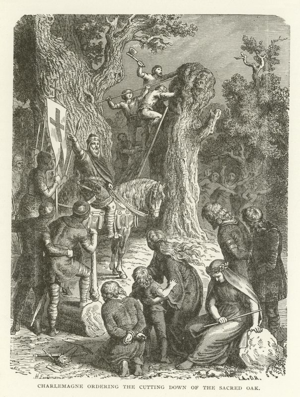 Charlemagne Ordering the Cutting Down of the Sacred Oak by American School