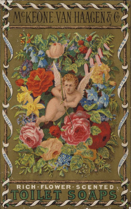Cherub with Flowers by American School