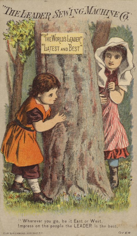 Children Playing Hide and Seek by Tree by American School