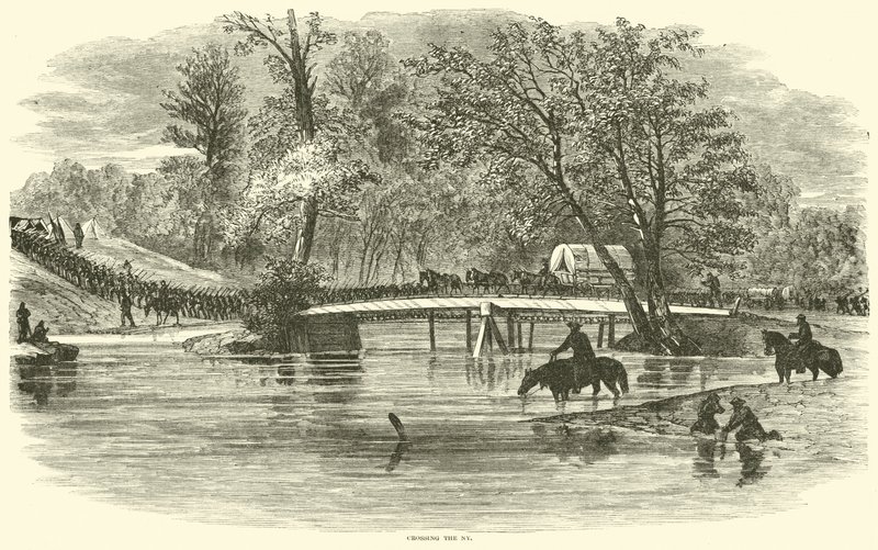 Crossing the NY, May 1864 by American School