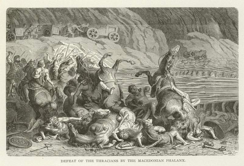 Defeat of the Thracians by the Macedonian Phalanx by American School