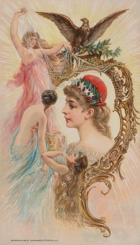 Eagle and Nymphs by American School