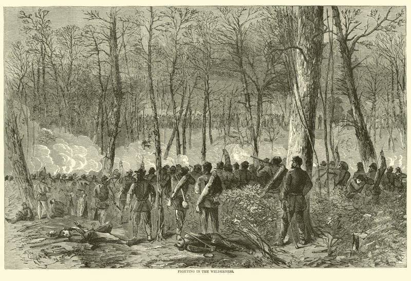Fighting in the Wilderness, May 1864 by American School