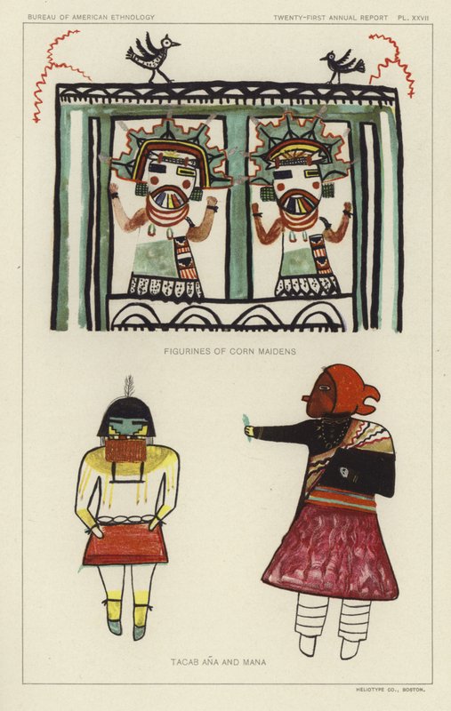 Figurines of Corn Maidens, Tacab Ana and Mana by American School