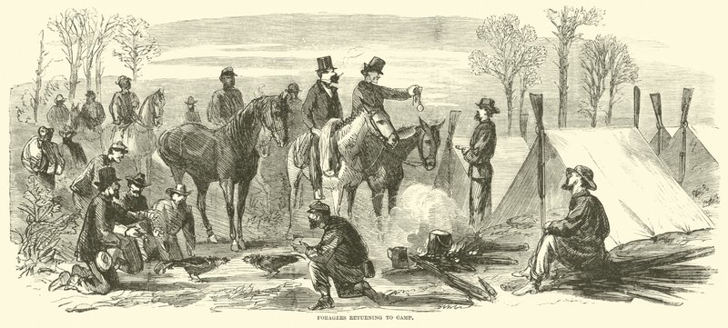 Foragers Returning to Camp, March 1865 by American School