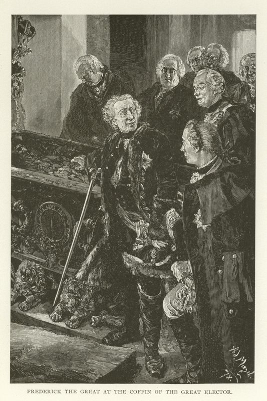 Frederick the Great at the Coffin of the Great Elector by American School