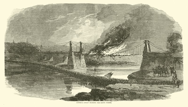 General Logan Crossing the Bayou Pierre by American School