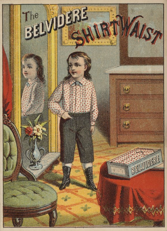 Girl or Boy Looking in Mirror by American School