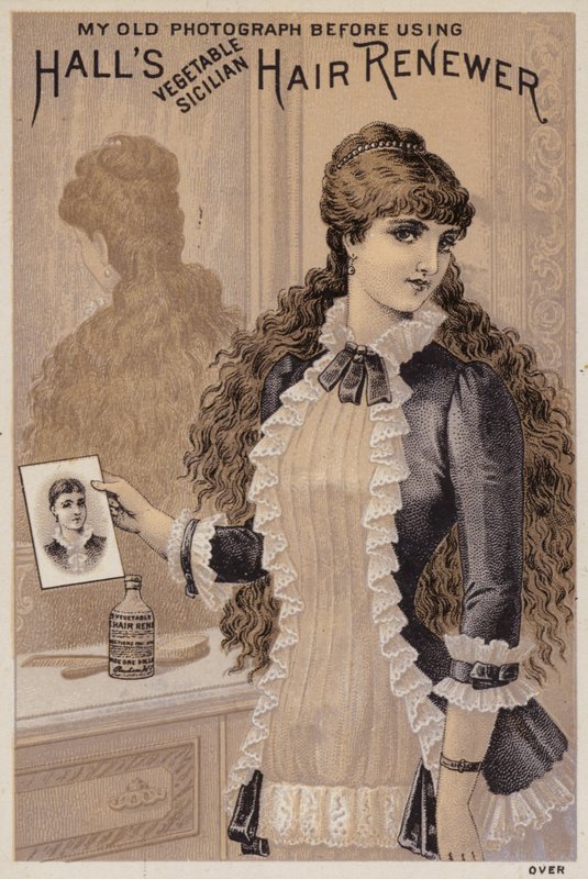 Girl with Her Photograph by American School