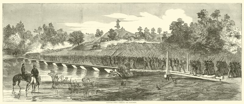 Hanover Ferry, Crossing the Pamunkey, June 1864 by American School