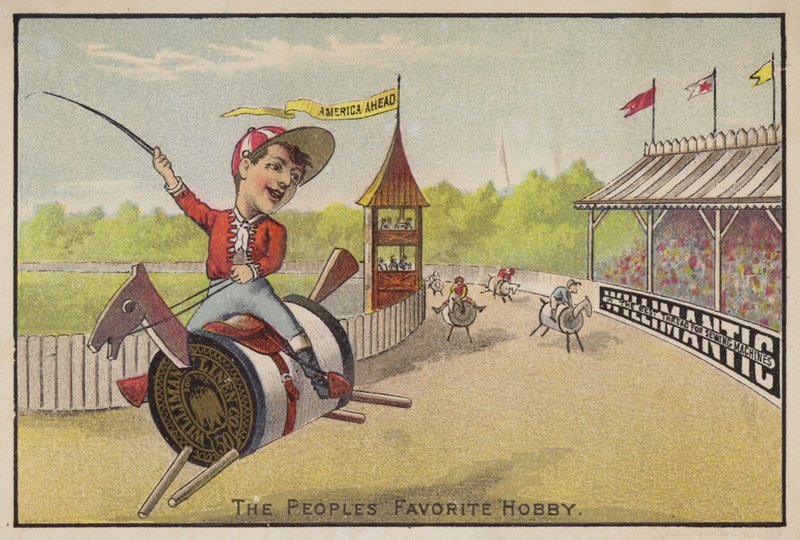 Horse Racing on Cotton Reels by American School
