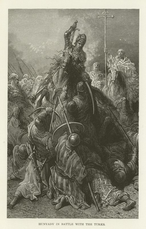 Hunyady in Battle with the Turks by American School