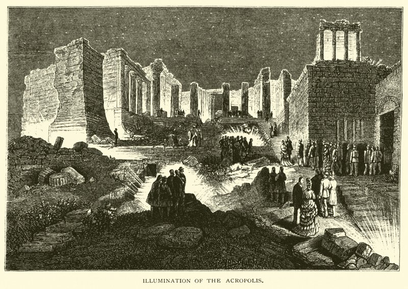 Illumination of the Acropolis by American School