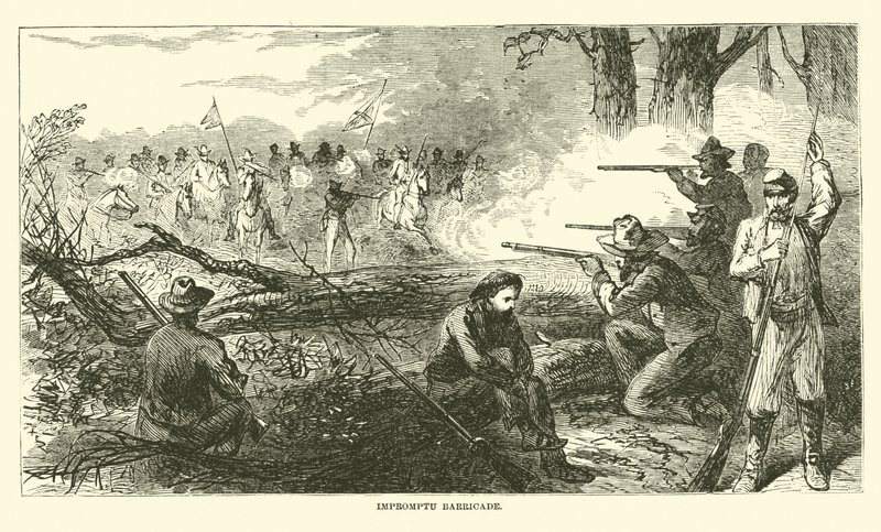 Impromptu barricade, July 1863 by American School