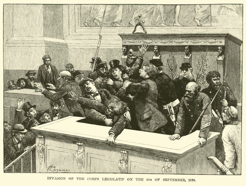 Invasion of the Corps Legislatif on the 4 September 1870 by American School