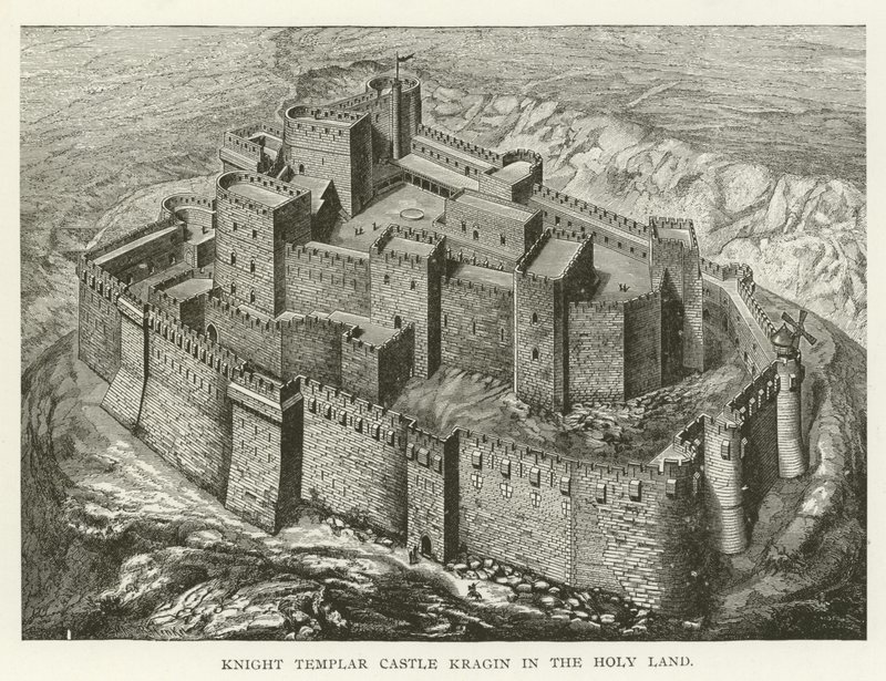 Knight Templar Castle Kragin in the Holy Land by American School