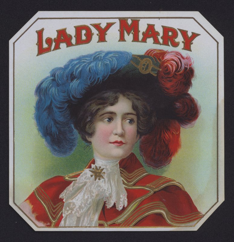 Lady Mary, cigar label by American School