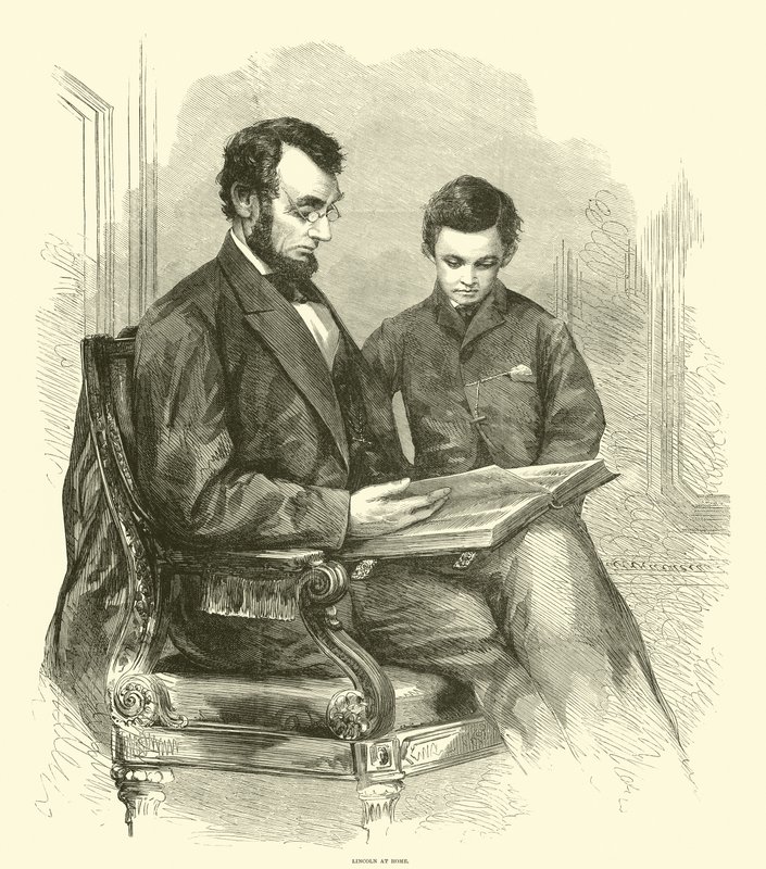 Lincoln at Home, April 1865 by American School