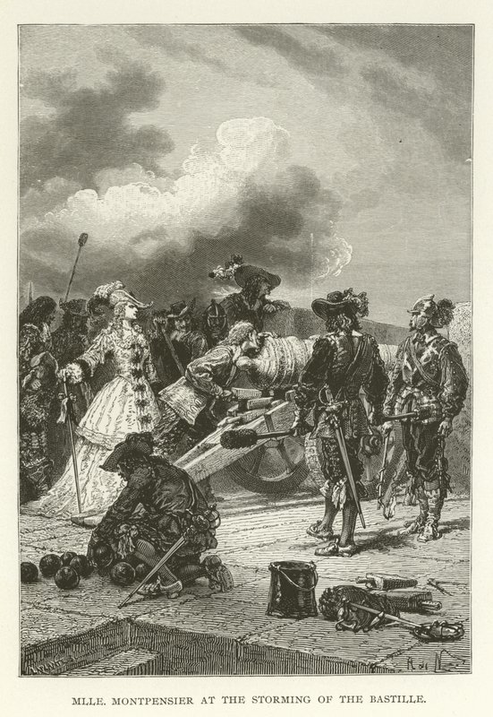 Mademoiselle Montpensier at the Storming of the Bastille by American School