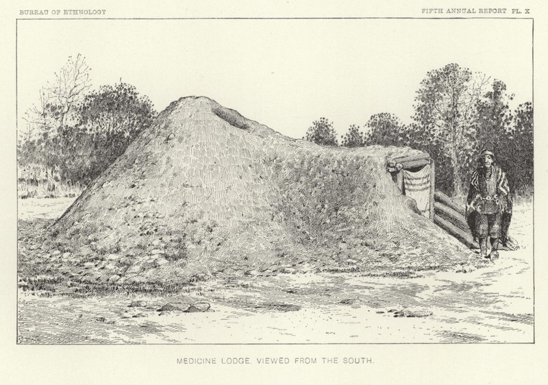 Medicine Lodge Viewed from the South by American School