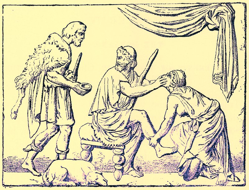 Odysseus Recognised by His Nurse, Illustration from History of Greece by Victor Duruy, Published 1890 by American School