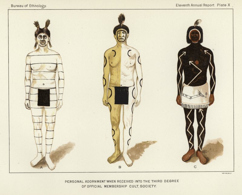 Personal Adornment When Received into the Third Degree of Official Membership Cult, Society by American School
