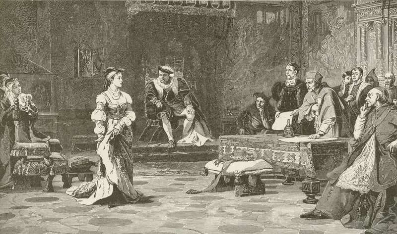 Queen Catharine of Aragon Denies the Right of the Ecclesiastical Court to Adjudge Her Cause by American School