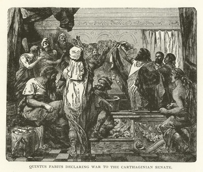 Quintus Fabius Declaring War to the Carthaginian Senate by American School